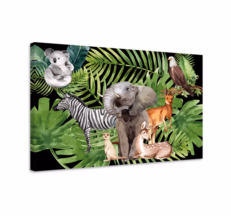 Eläinten valtakunta norsu canvas taulu - Tenstickers