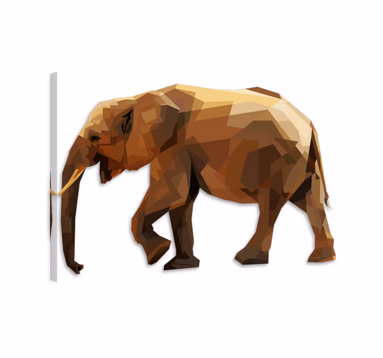 Norsu canvas taulu aasialainen geometrinen muotoilu - Tenstickers