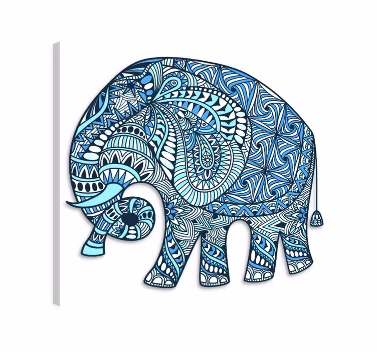 Norsu mandala kukalla canvas-taulu - Tenstickers