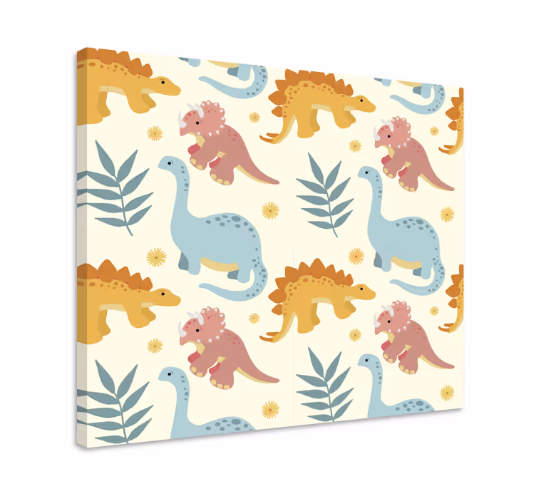 Minimalistinen dinosaurus canvas taulu - Tenstickers