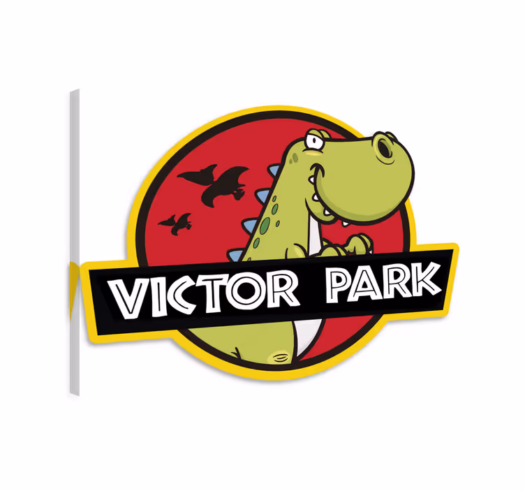 Muokattava dinosauruslogo canvas-taulu - Tenstickers