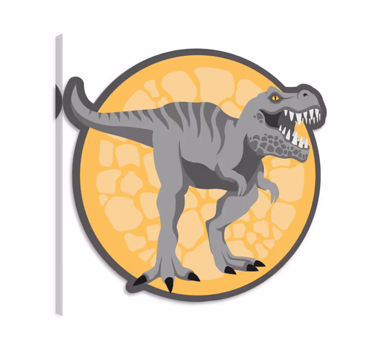 Dinosaurus canvas taulu käsinpiirretty t-rex tausta - Tenstickers