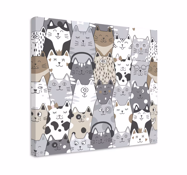 Kissa canvas seikkailukissat - Tenstickers