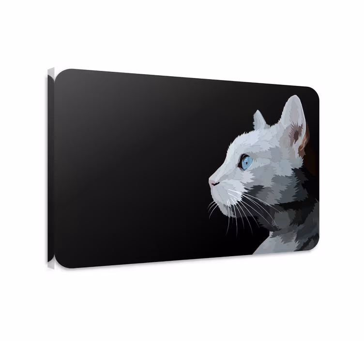 Kissa canvas sinisilmäinen kissan kasvot - Tenstickers