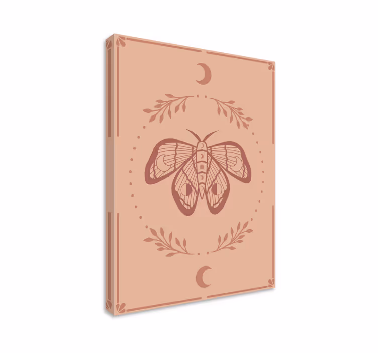 Boho perhonen canvas taulu - Tenstickers