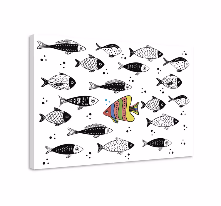 Vastavirta kala canvas taulu - Tenstickers