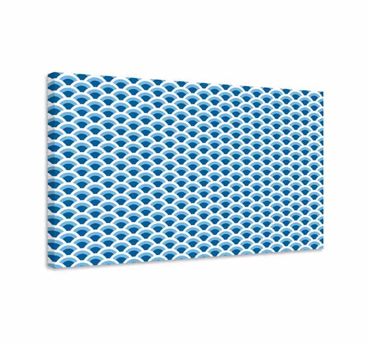 Siniset sävyt kalanskaalassa canvas-taulu - Tenstickers