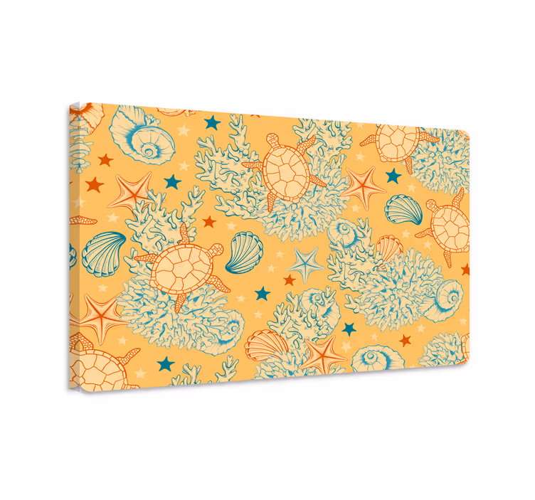 Merenelävät pehmeät värit canvas taulu - Tenstickers
