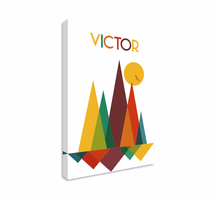 Victorin geometristen näkymien kuva geometrinen canvas taulu - Tenstickers