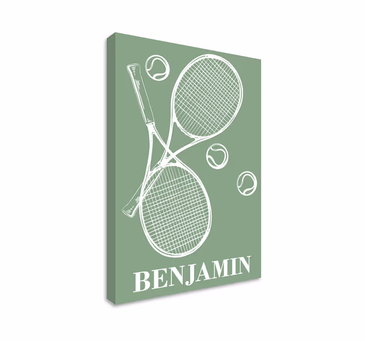 Henkilökohtainen tennis canvas taulu omasta kuvasta - Tenstickers