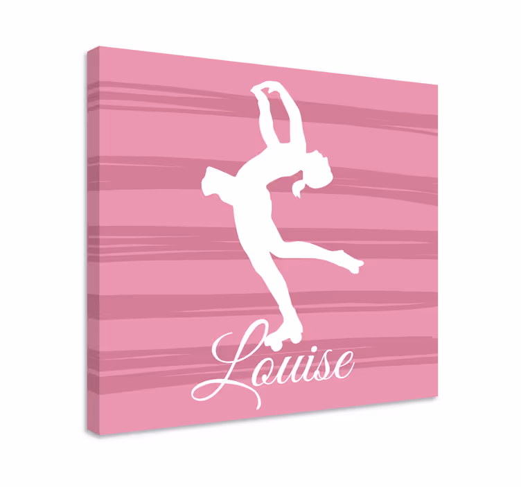 Taitoluistelija henkilökohtainen canvas taulu omasta kuvasta - Tenstickers