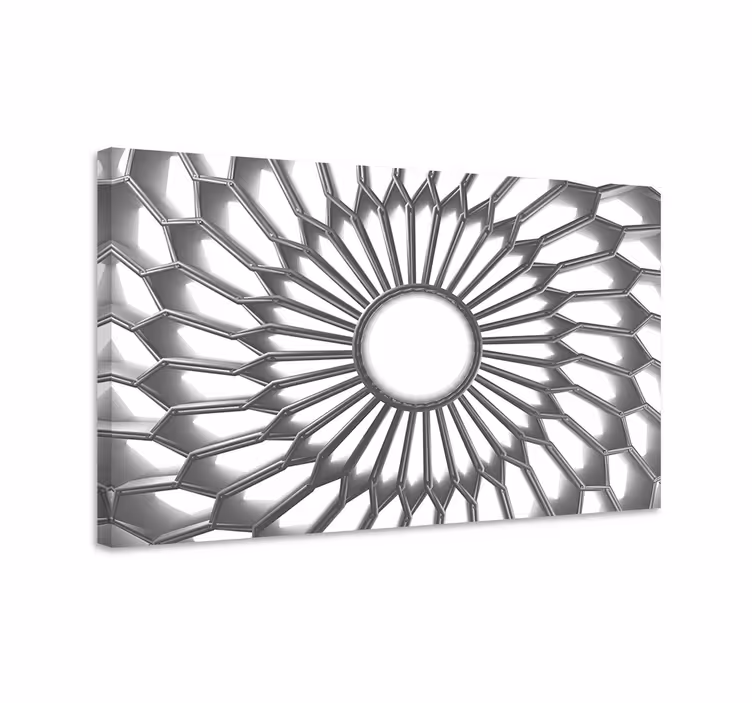 Mandala valkoinen timantti 3d moderni canvas - Tenstickers