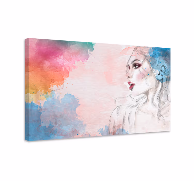 Nainen kuva taide canvas - Tenstickers