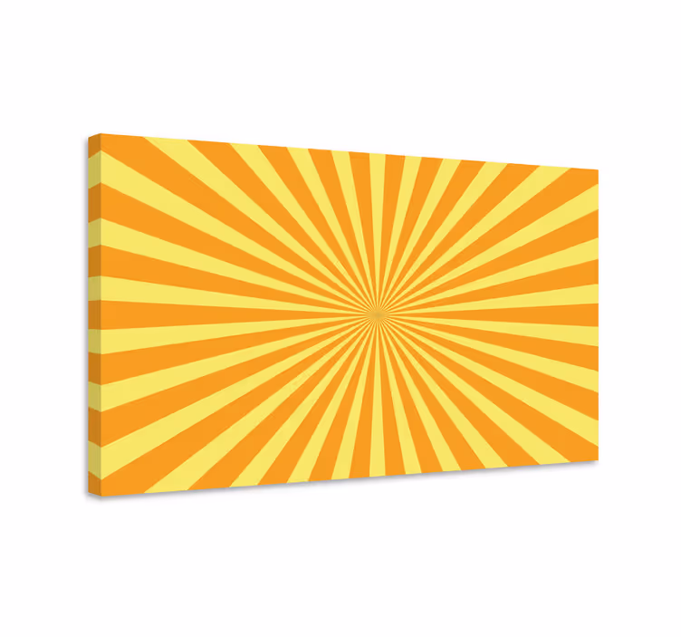 Abstrakti auringonlasku oranssilla sävyillä vintage aurinko canva - Tenstickers