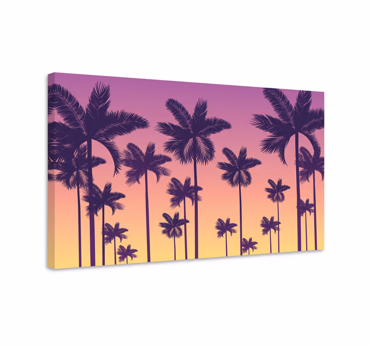 Auringonlasku kämmenet canvas taulu maisema - Tenstickers