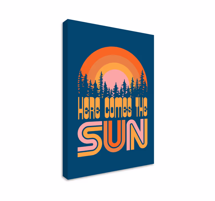 Vintage aurinko Musikaali canvas - Tenstickers