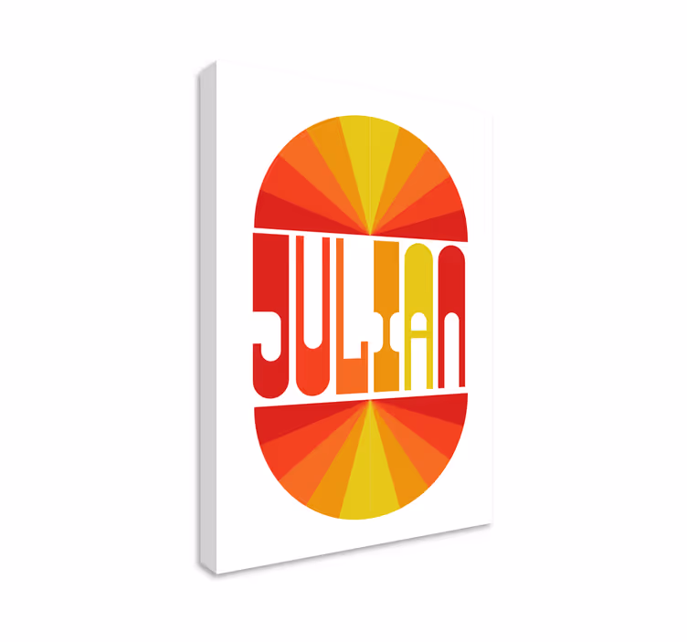 Vintage auringonlasku nimellä canvas taulu omasta kuvasta - Tenstickers