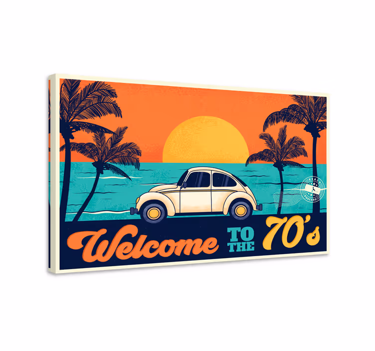 Tervetuloa 70-luvulle vintage canvas - Tenstickers