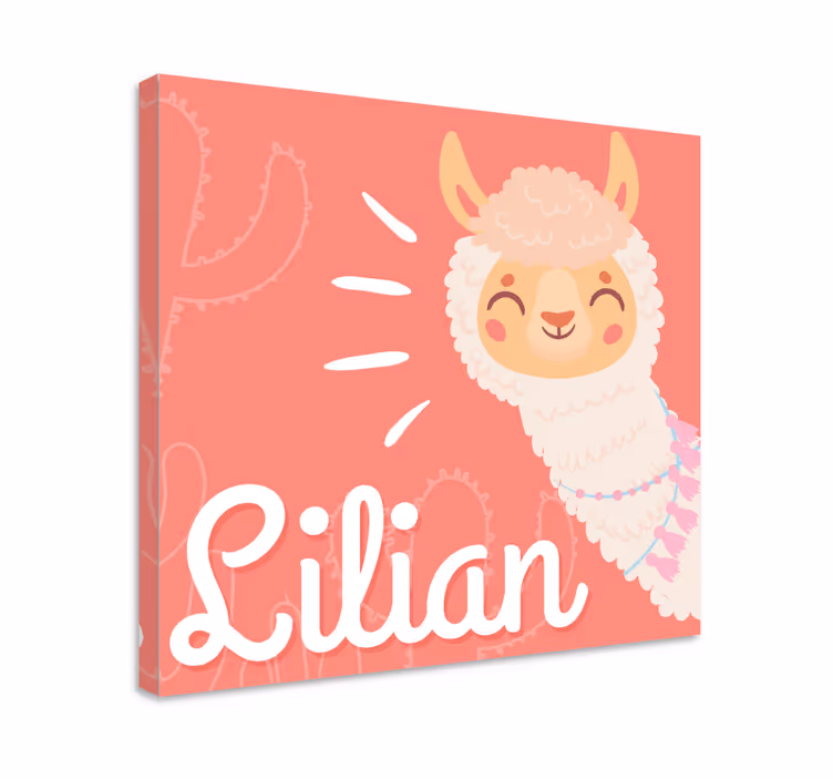 Söpö laama henkilökohtainen canvas taulu omasta kuvasta - Tenstickers