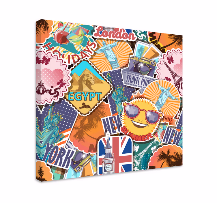 Matkasuunnittelu kangas vintage canvas - Tenstickers
