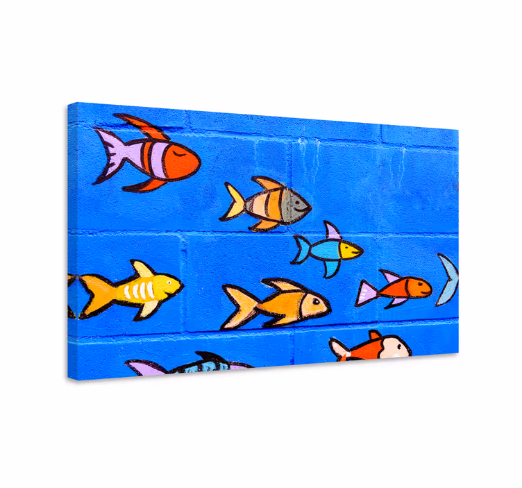 Tiiliseinä meressä canvas taulu maisema - Tenstickers