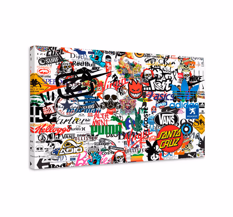 Kuuluisa logo moderni canvas - Tenstickers