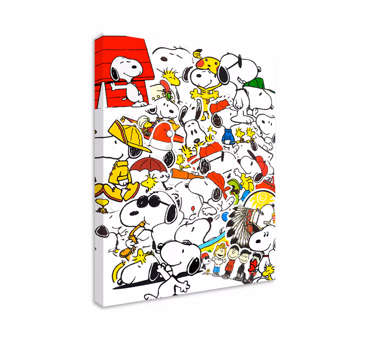 Animoituja koiraseikkailuja canvas taulu - Tenstickers