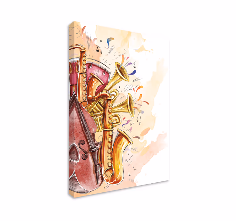 Soittimet Musikaali canvas - Tenstickers
