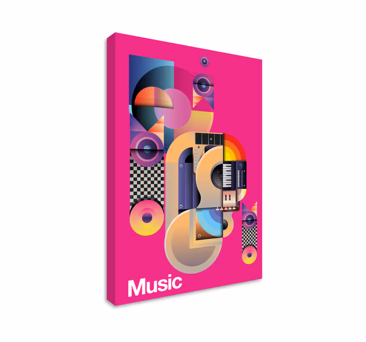 Modernin musiikin aiheita Musikaali canvas - Tenstickers