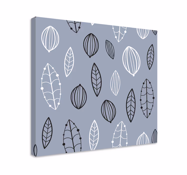 Pohjoismainen lehtikuvio nordic canvas - Tenstickers