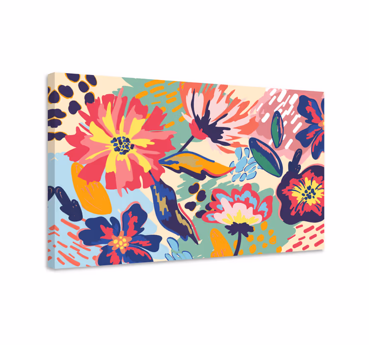 Abstrakti kukkapurske canvas taulu kukka - Tenstickers