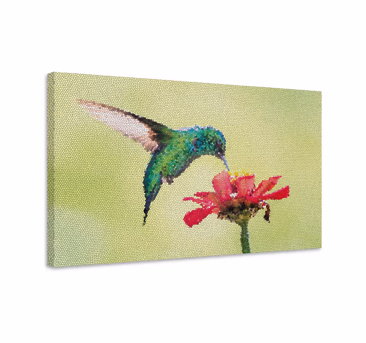 Mosaiikki värikkäitä lintuja mosaiikki canvas - Tenstickers