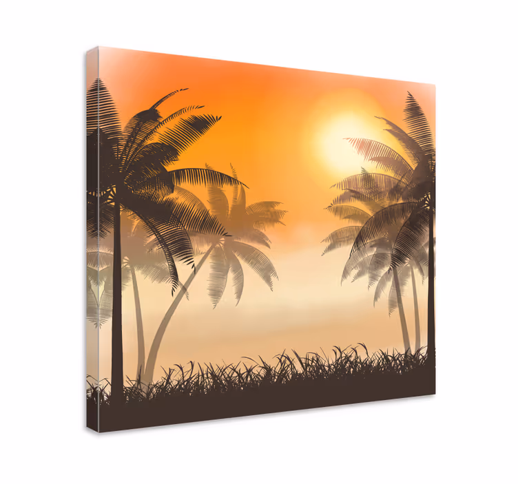 Auringonlaskun maisema canvas taulu maisema - Tenstickers