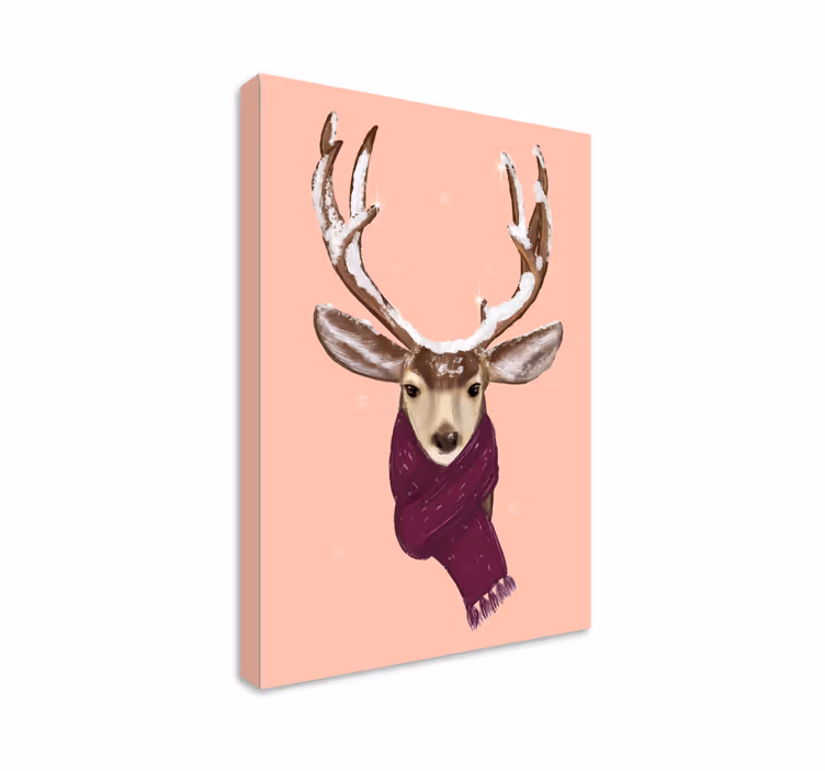 Suloisen peuran muotokuva canvas-taulu - Tenstickers