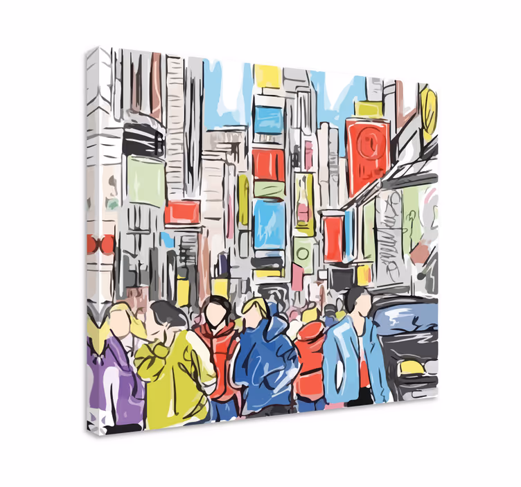 Personas moderno de nueva york Ihmiskanvas - Tenstickers