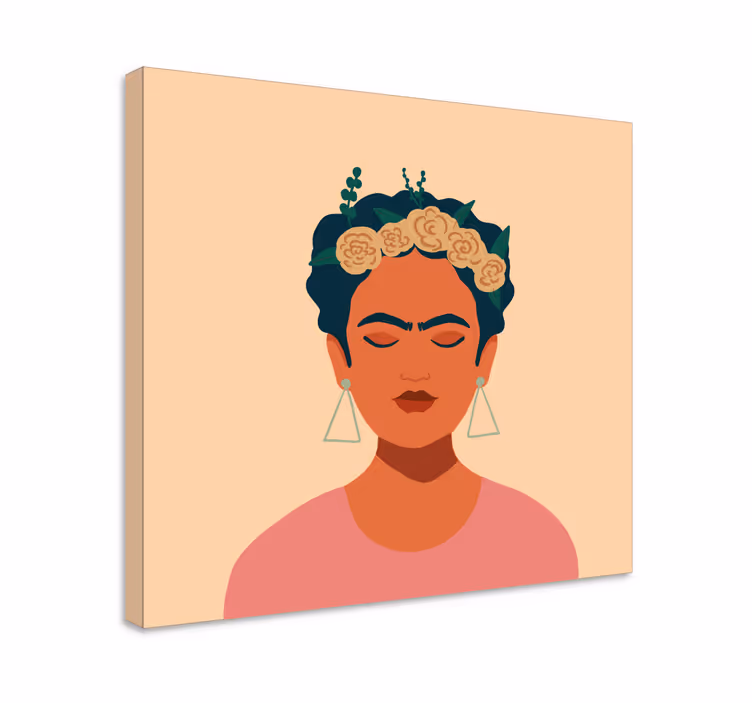 Frida inspiroima hahmo canvas taulu - Tenstickers