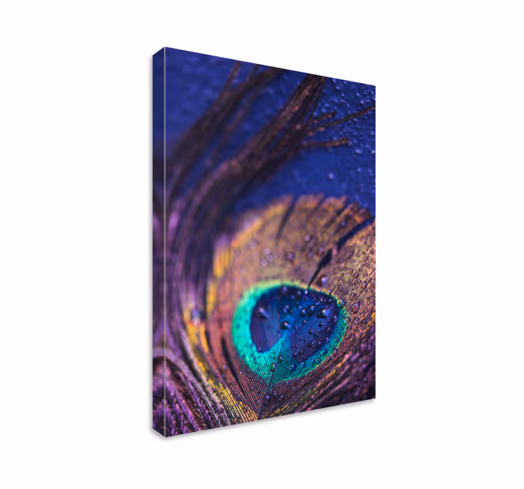 Kukkakuviointia ja kasvia yksityiskohtia canvas-taulu - Tenstickers