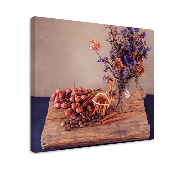 Bodegones jarras con flores hedelmä asetelma canvas - Tenstickers