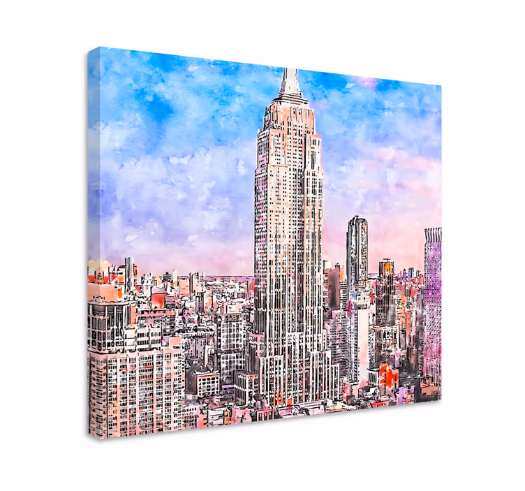 Ciudades new york kaupunki canvas - Tenstickers