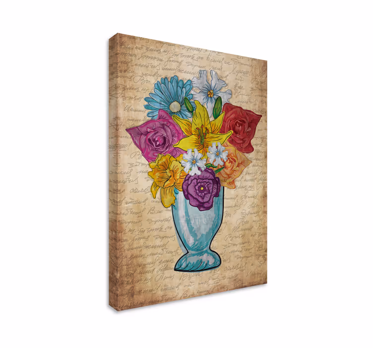 Elegantes jarron de flores elegantti canvastaulu - Tenstickers