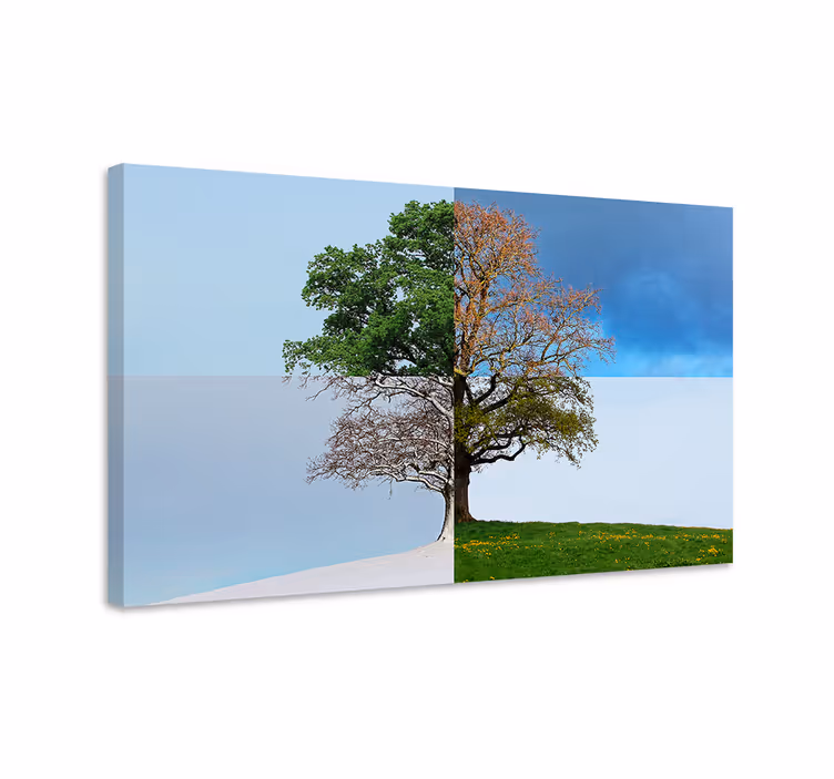 Arboles cuatro estaciones puu canvas - Tenstickers