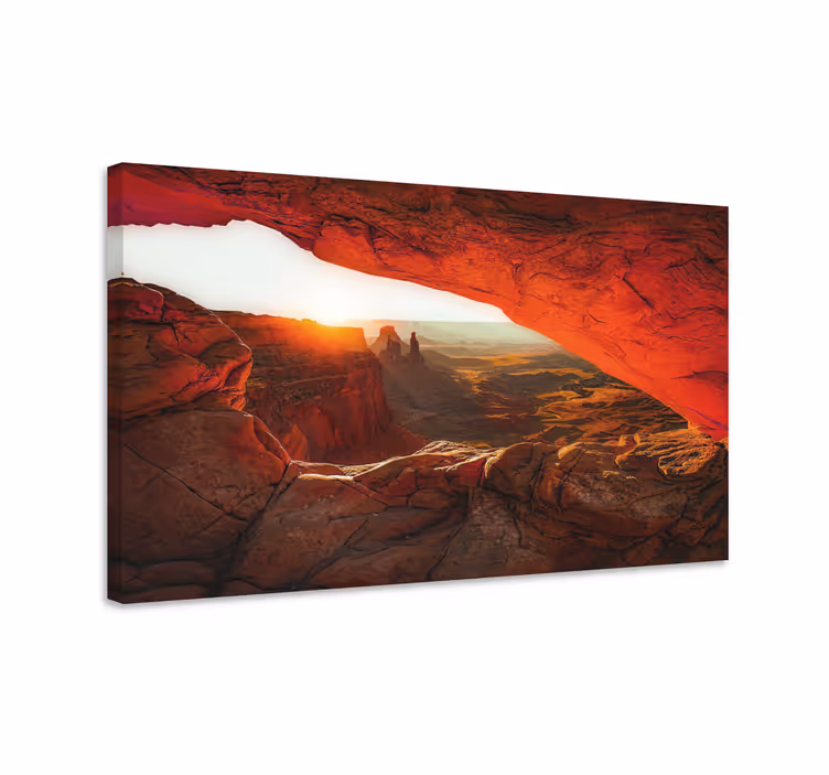 Kivinen autiomaa auringonlasku canvas taulu maisema - Tenstickers