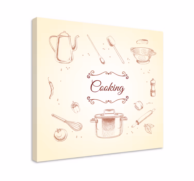 Maalaismainen keittiöväline maalais canvas - Tenstickers