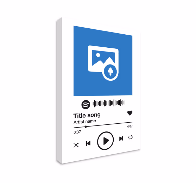 Spotify musiikin valkoinen tausta Musikaali canvas - Tenstickers