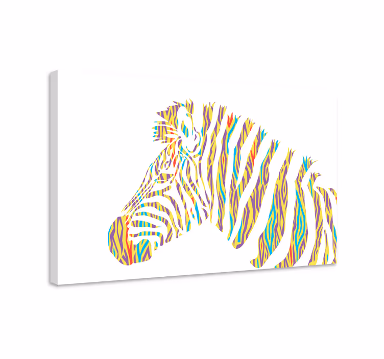 Värikäs seeprahäntä eläin canvas taulu - Tenstickers