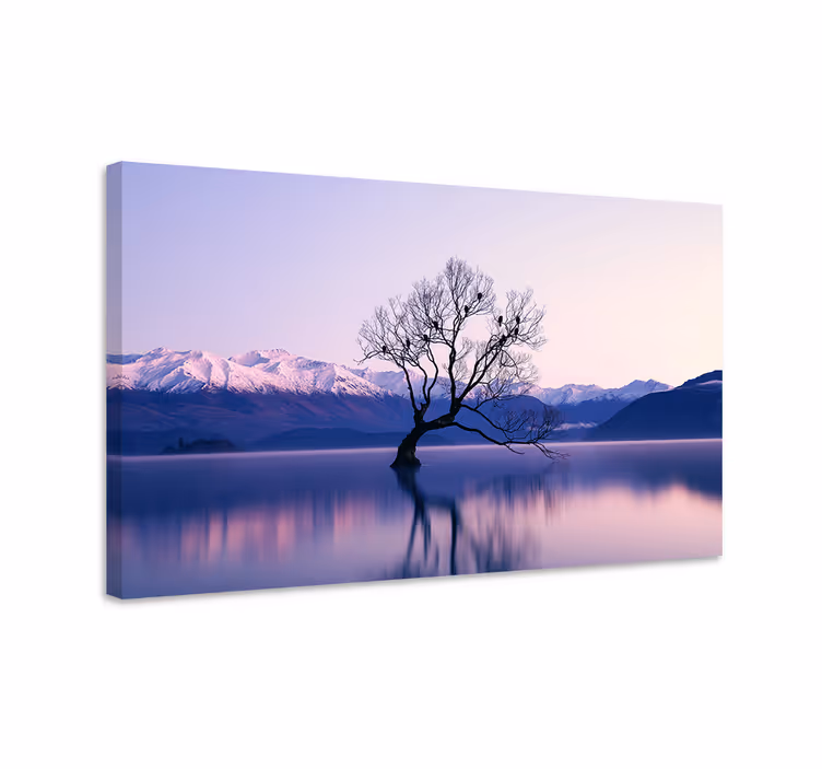 Hiljaisuus vuorella canvas taulu maisema - Tenstickers