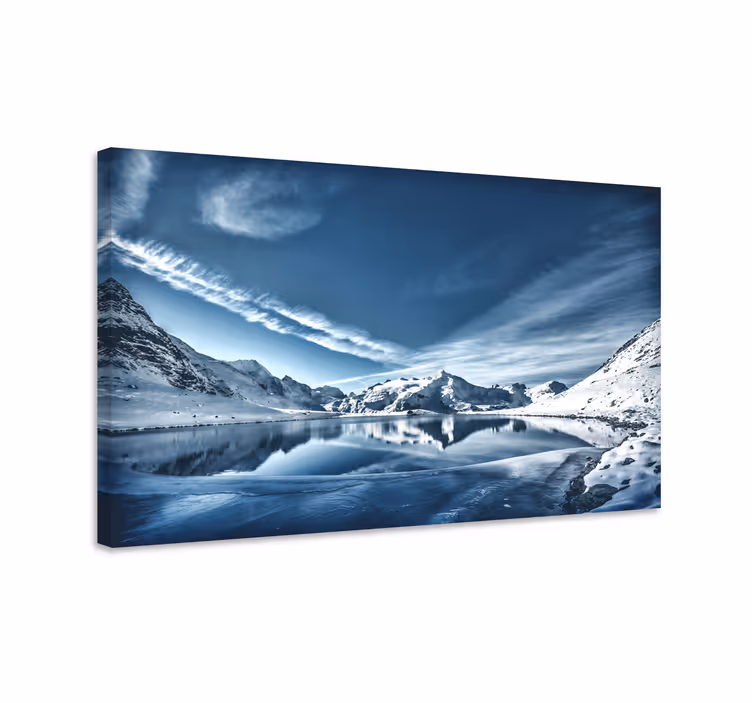 Vuori lumi aurinko canvas taulu maisema - Tenstickers