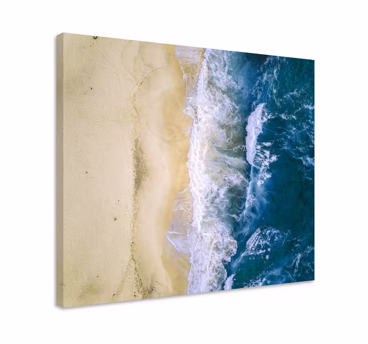 Meri hiekkasininen canvas taulu maisema - Tenstickers