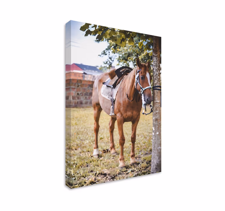Elegantti ruskea hevonen canvas taulu - Tenstickers