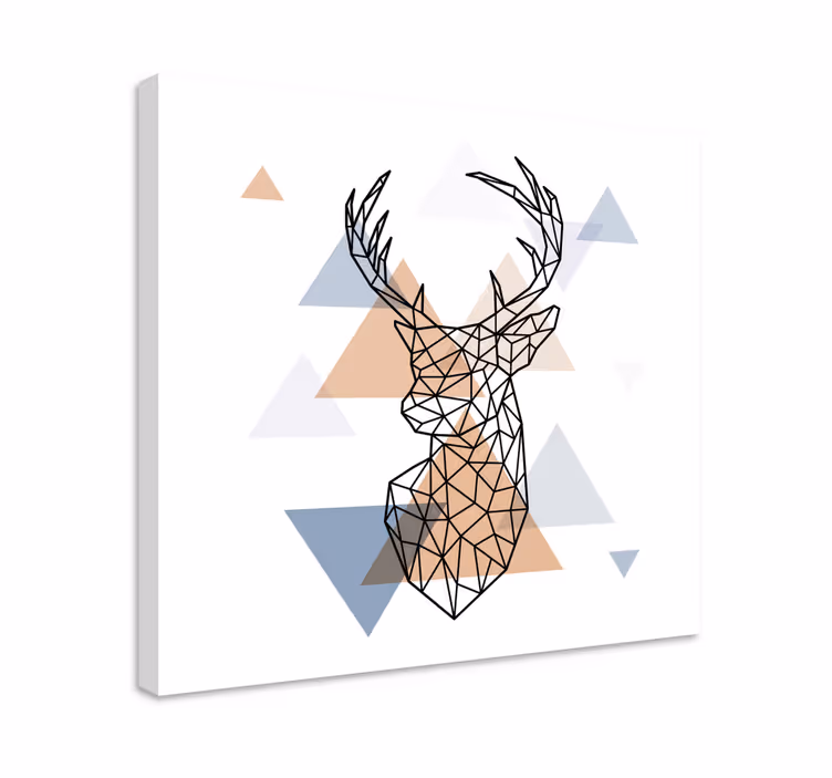 Origami deer animal canvas-taulu peura kangastaulu - Tenstickers